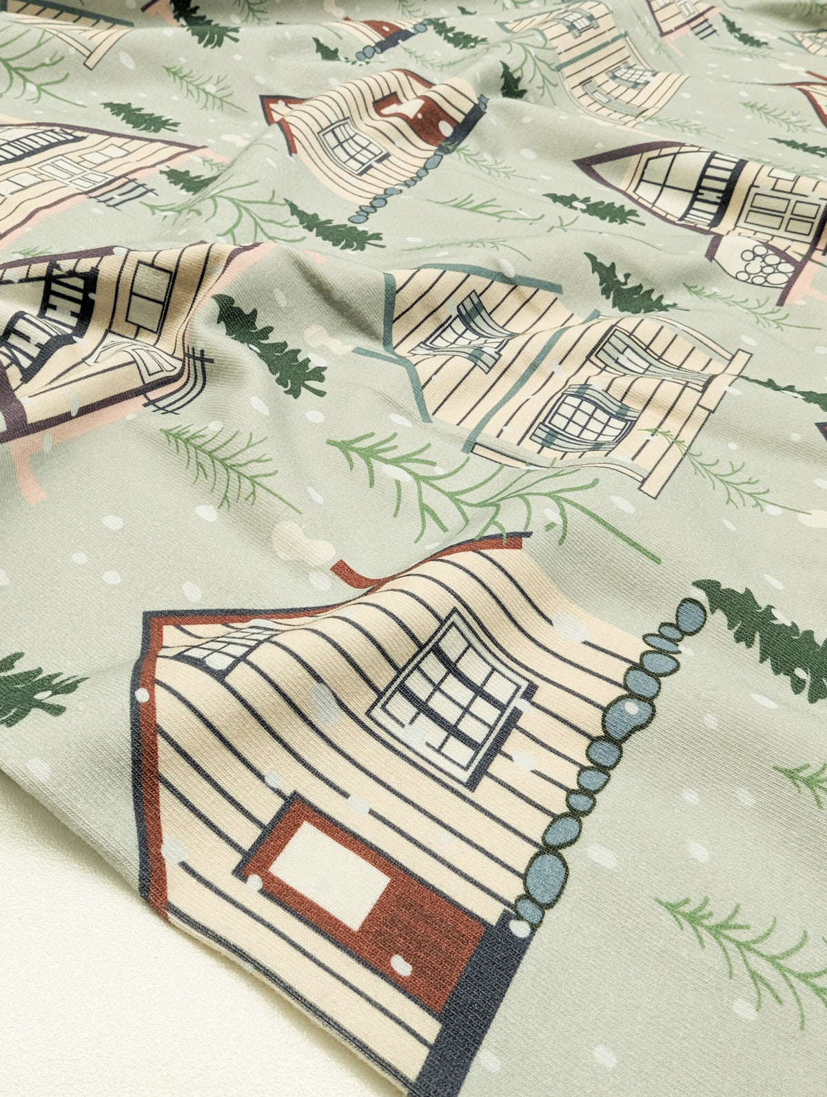 Winter Chalets Cotton Jersey Knit