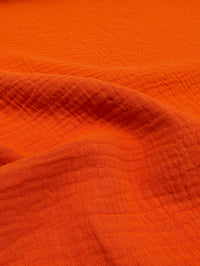 Organic Cotton Double Gauze - Deep Carrot