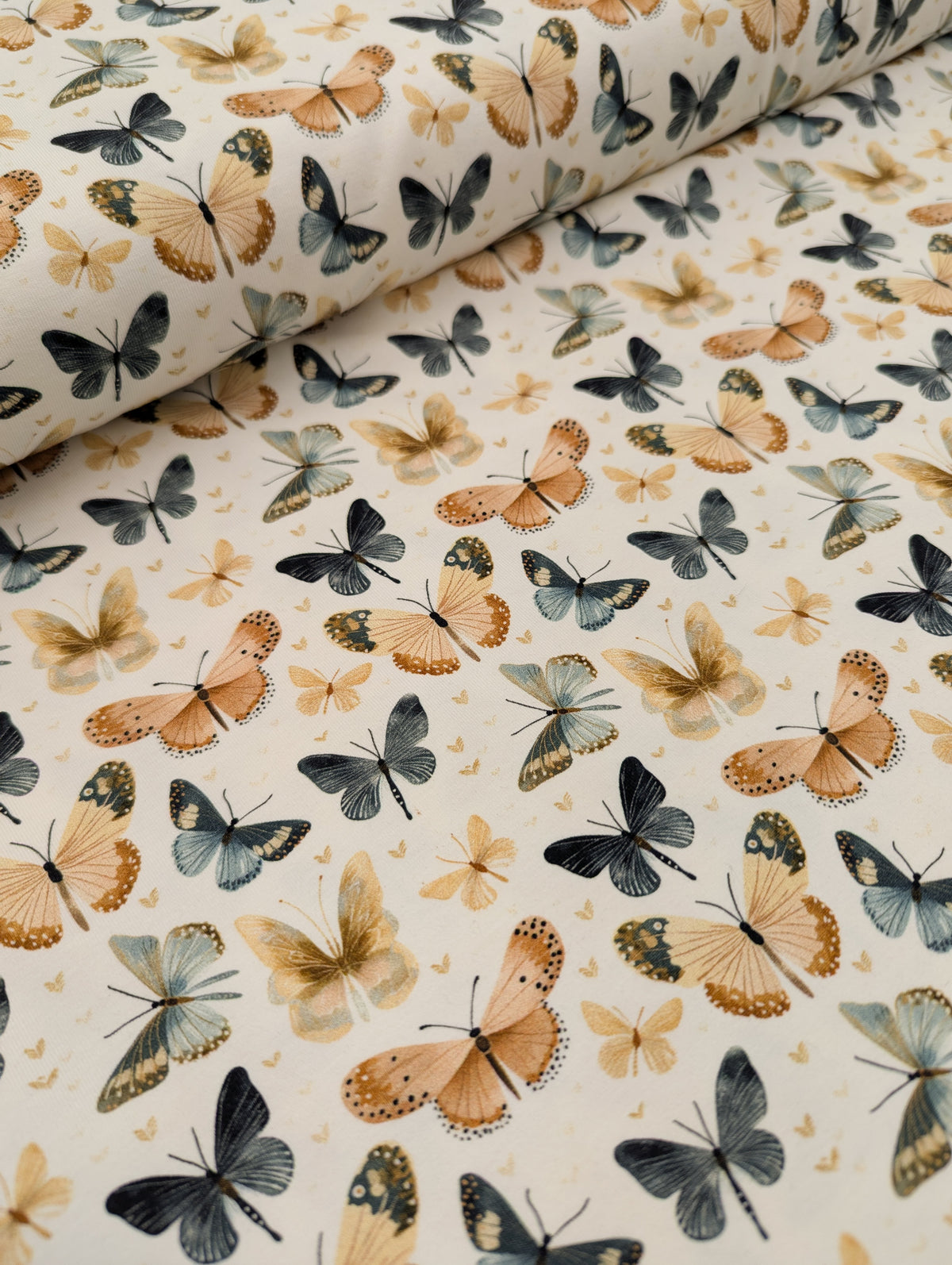Organic Cotton Jersey Knit - Butterflies