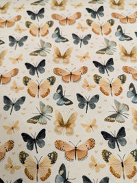 Organic Cotton Jersey Knit - Butterflies