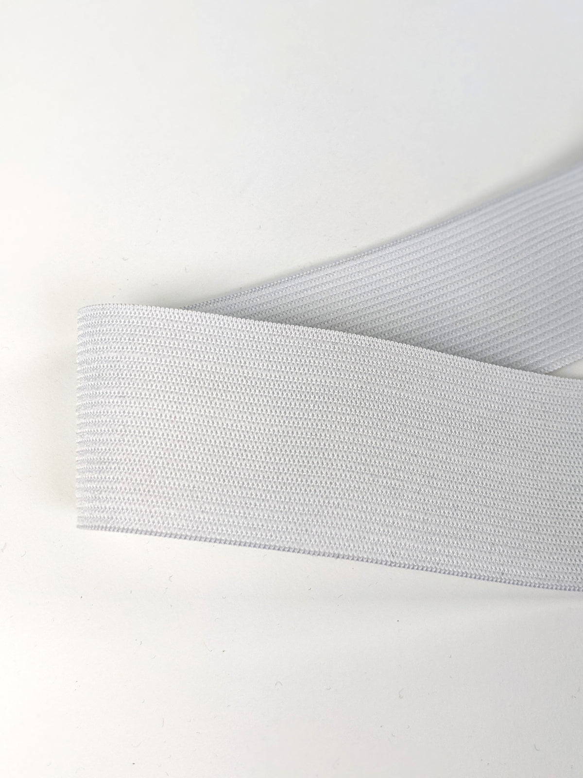 38mm (1.5") Knitted Elastic - White