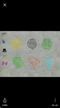 Pelho Designs, Fingeprint Animals French Terry Panel