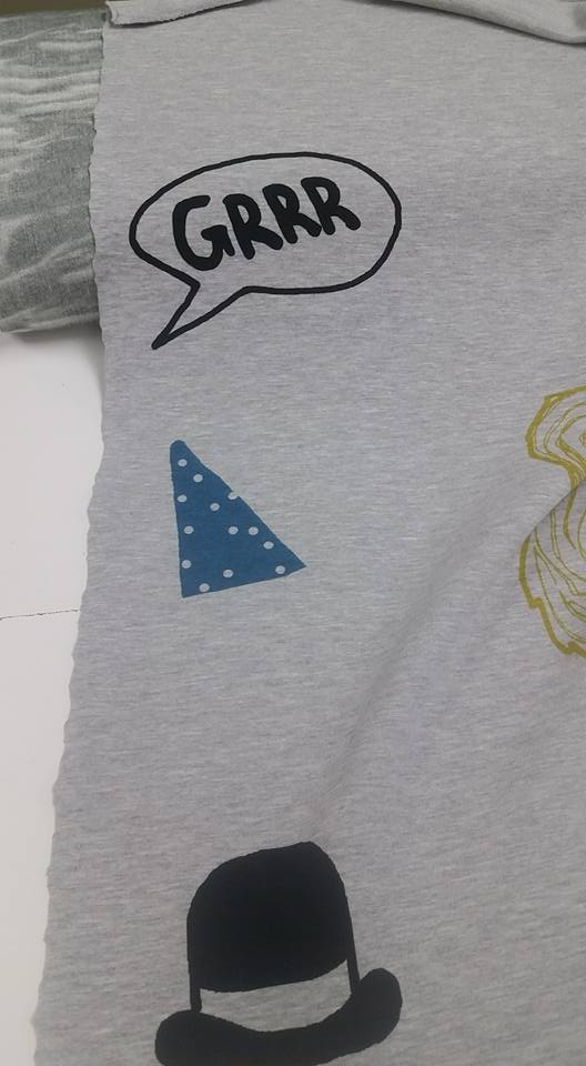 Pelho Designs, Fingeprint Animals French Terry Panel