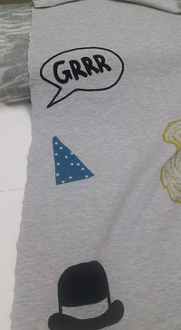 Pelho Designs, Fingeprint Animals French Terry Panel