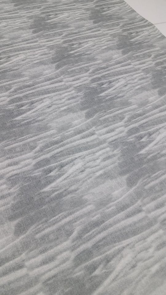 Pelho Designs: Faux Distressed Denim Stretch French Terry, Grey