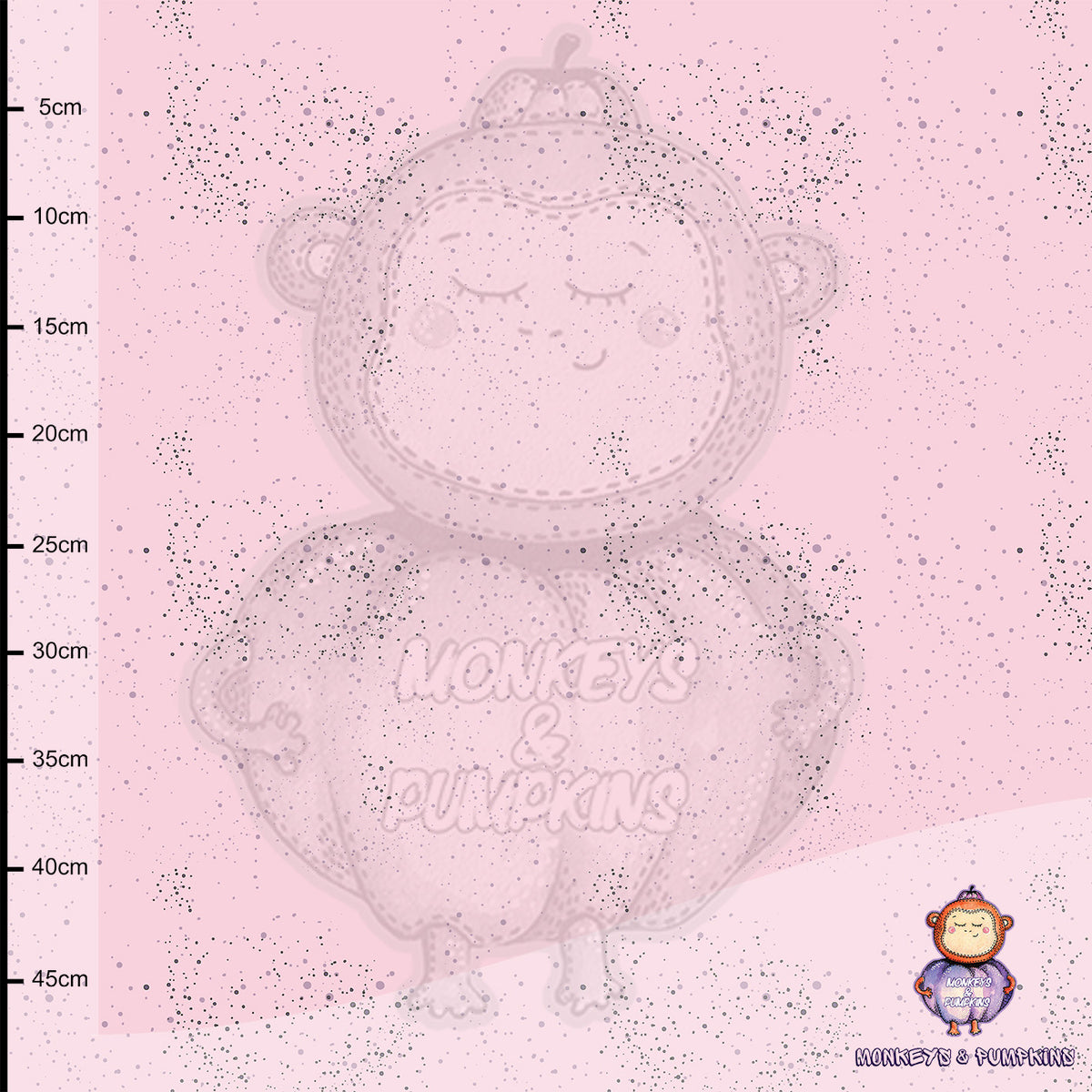 Monkeys and Pumpkins: Powder Rose Dotty Organic Stretch French Terry