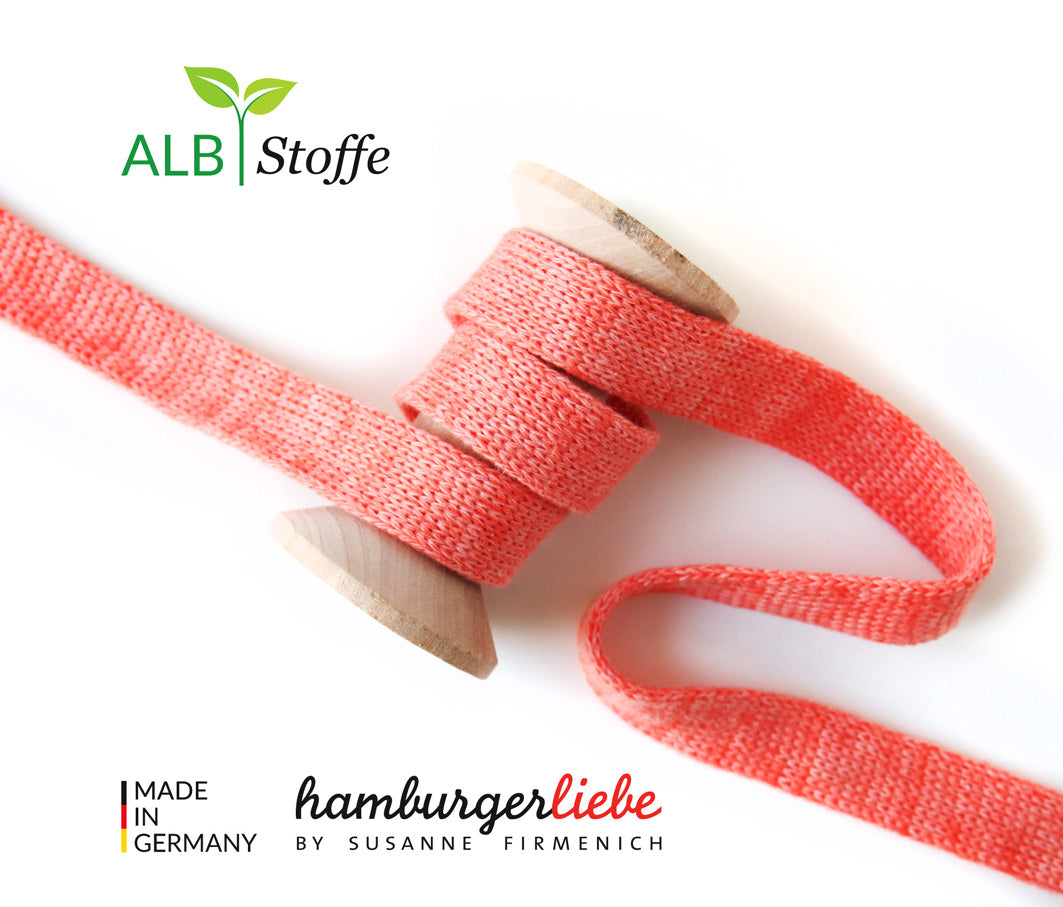 Organic Cotton Drawstring Cord - Flat 1.2cm Wide
