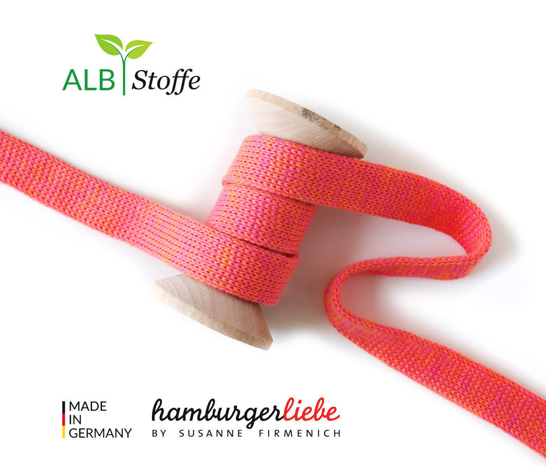 Organic Cotton Drawstring Cord - Flat 1.2cm Wide