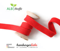 Organic Cotton Drawstring Cord - Flat 1.2cm Wide