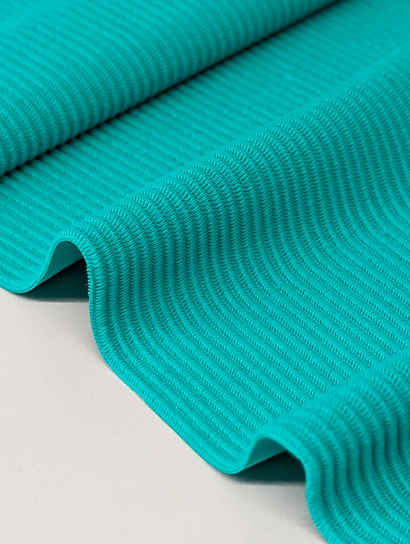 Ribbed Polyester Swim Tricot - Aqua – Sitka Fabrics