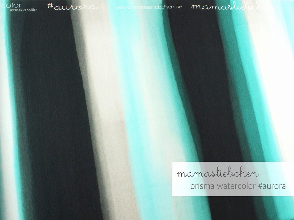 Mamasliebchen: Prisma Watercolours Stretch French Terry, Aurora