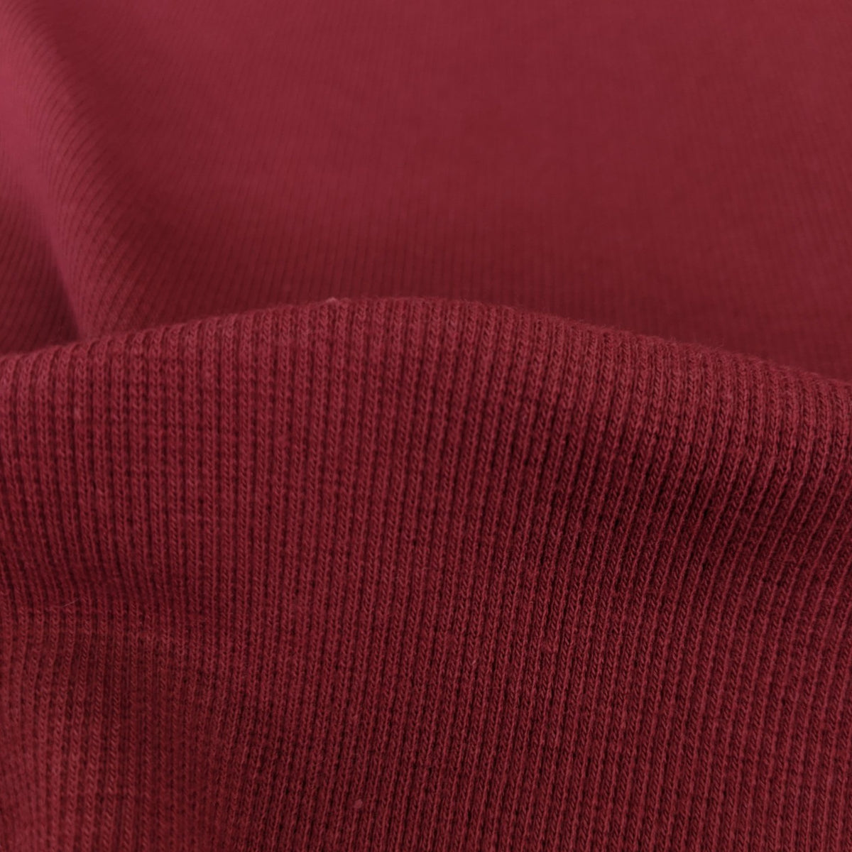 Bamboo & Cotton Stretch Fleece Coordinating Ribbing - Scarlet