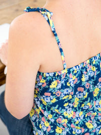 Lise Tailor: Viscose, Blue Garden