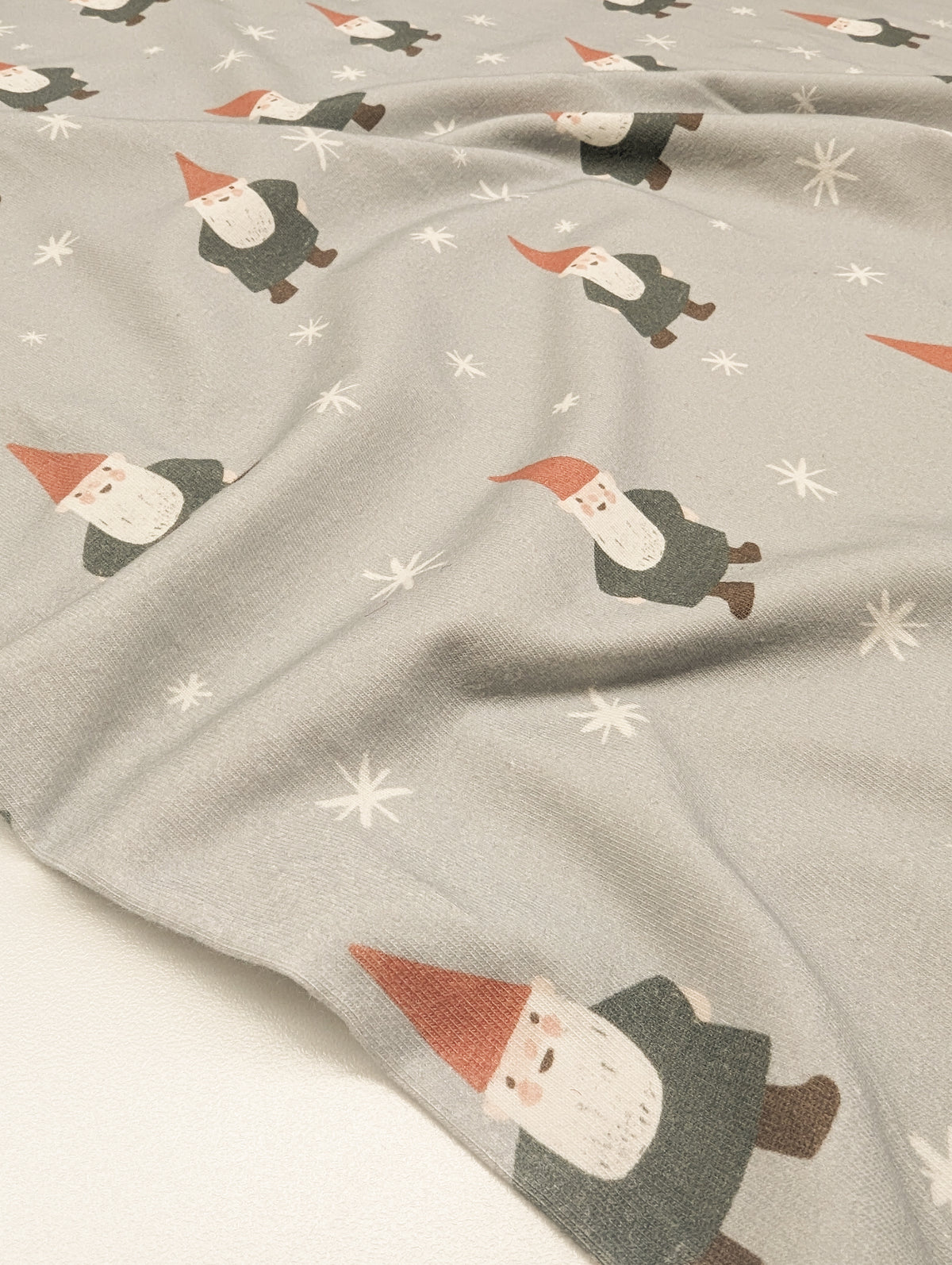 Holiday Gnomes Cotton Jersey Knit *Seconds quality*