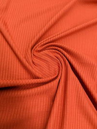 Bamboo Rib Knit - Orange Clay