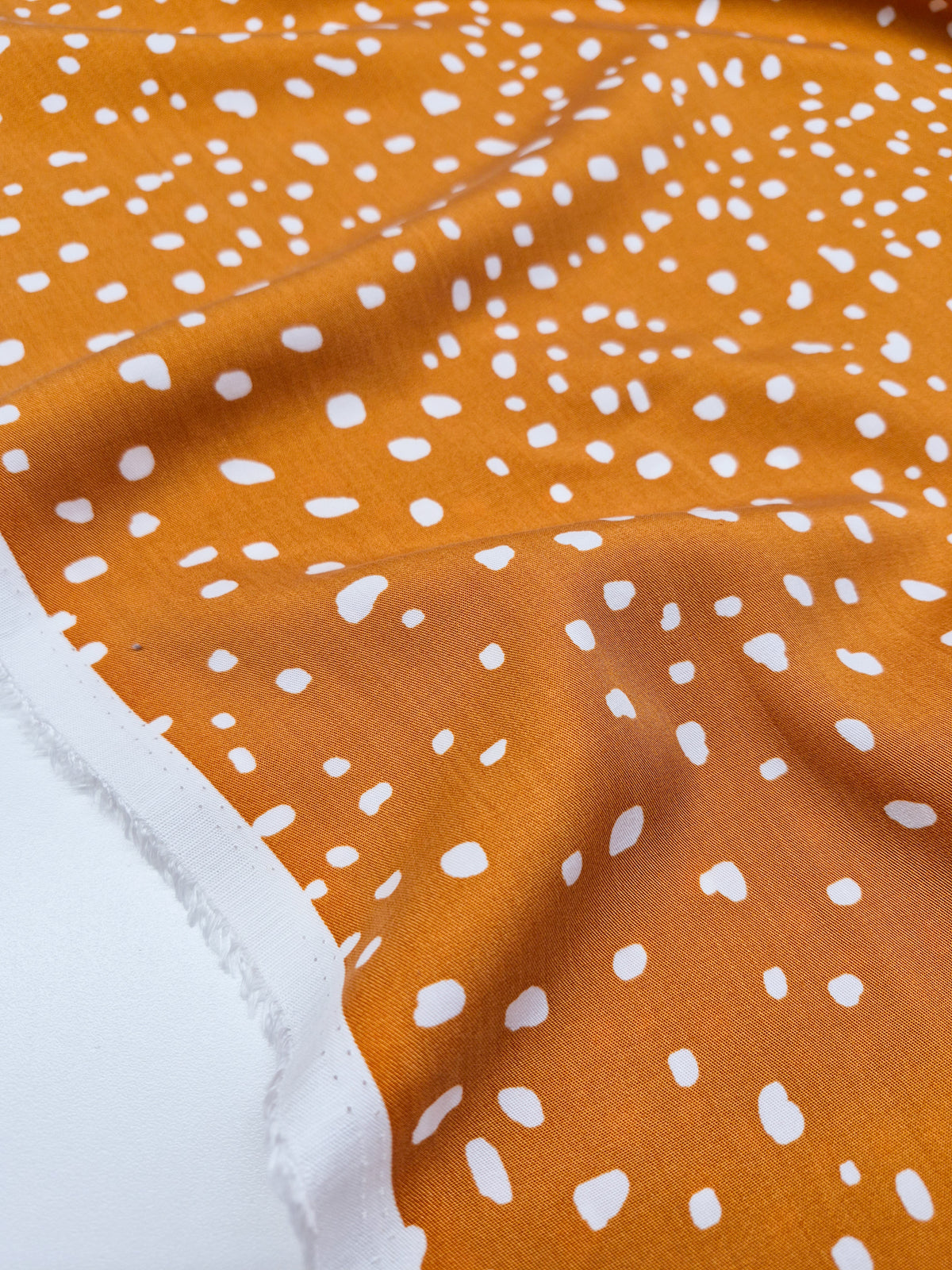 100% Lyocell:  Relaxed Dots - Saffron