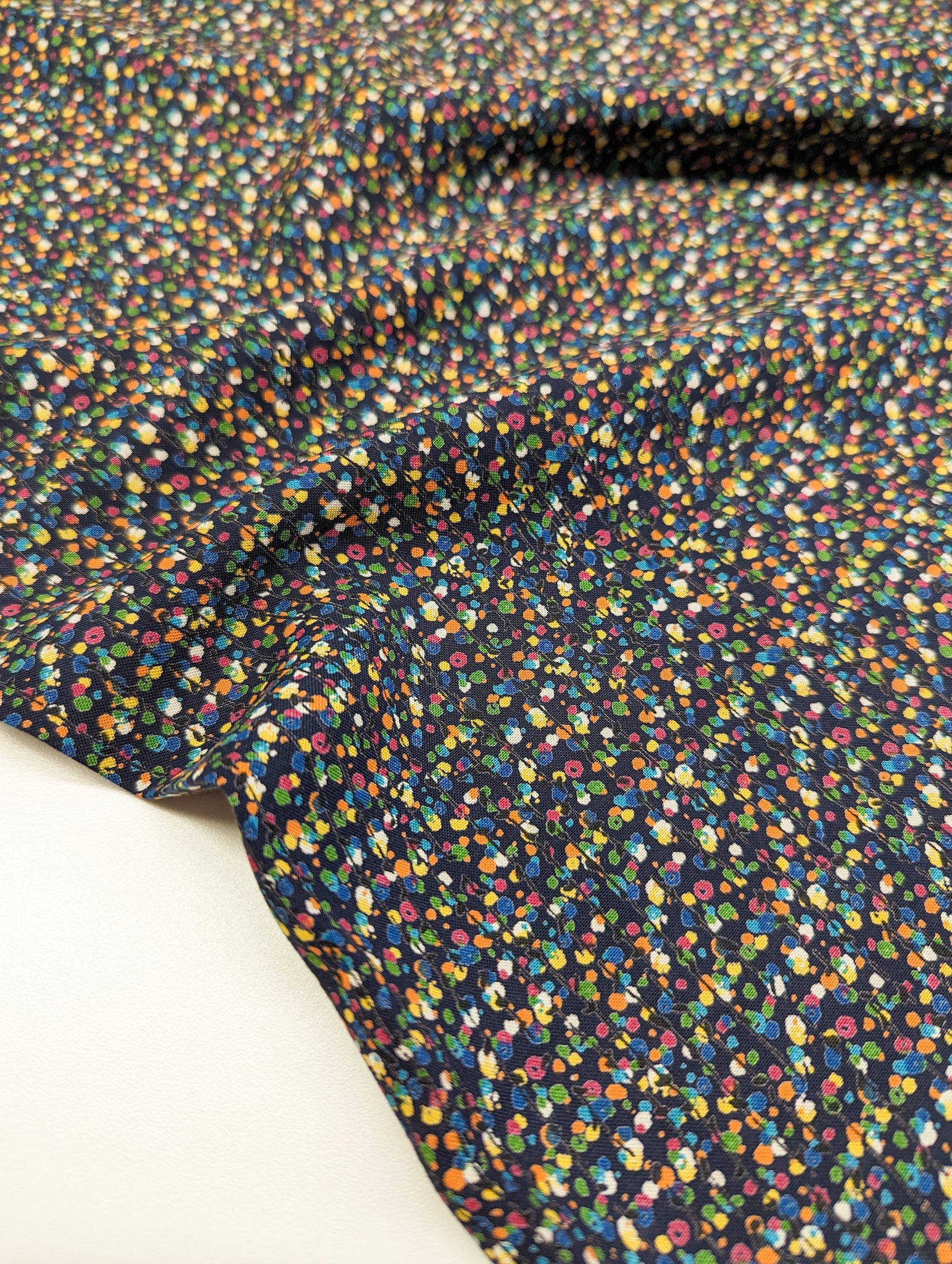 Rayon Challis - Discharged dots – Sitka Fabrics