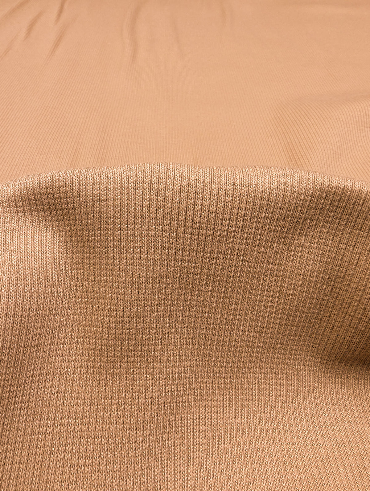 Cotton Jersey Baby Rib Knit - Family Fabrics Coordinate - Light Taupe