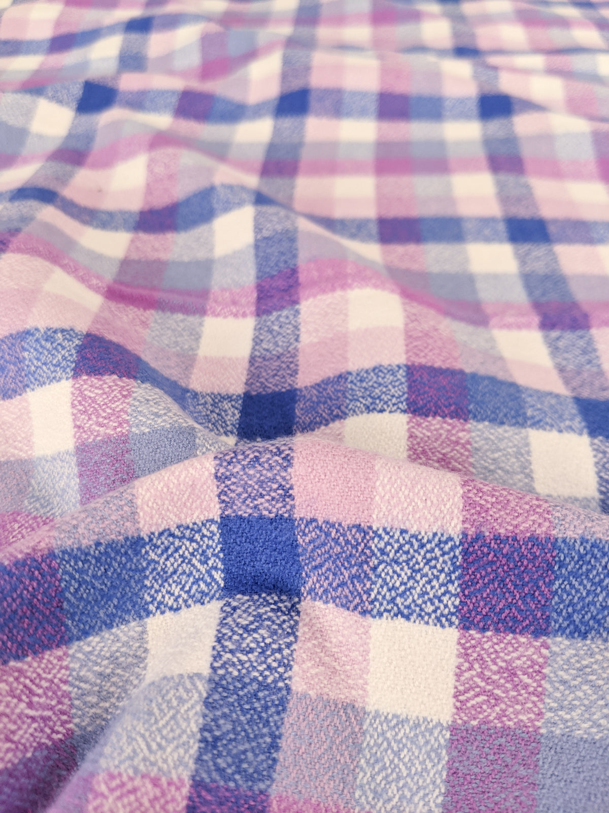 Remnant: Mammoth Junior Plaid Cotton Flannel - Lilac (2.5 metres)