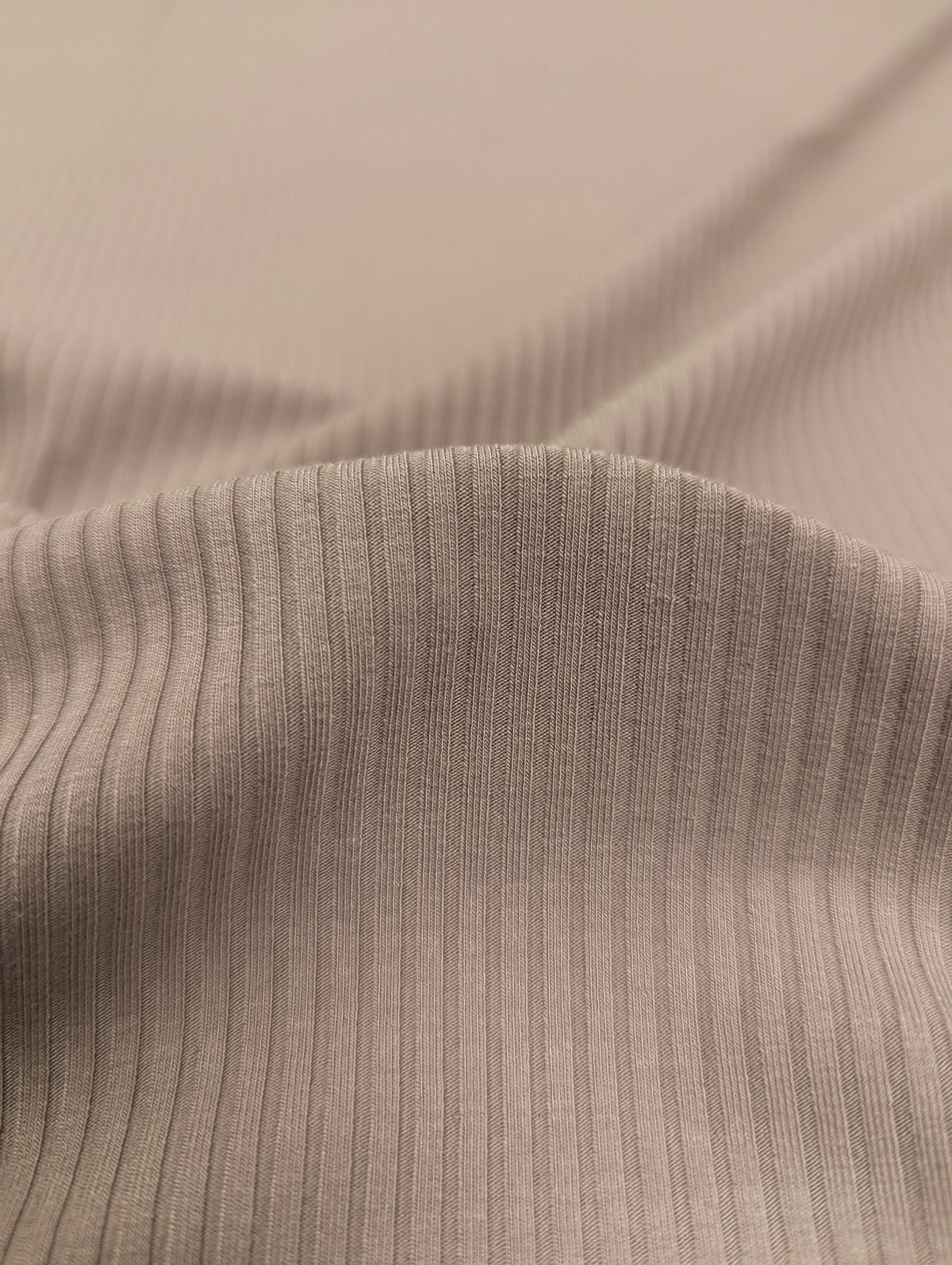 Remnant: Bamboo Rib Knit - Moon (1 metre)