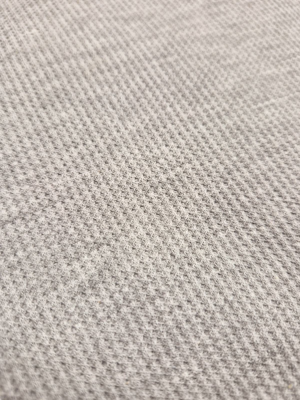 Last piece: Cotton Stretch Thermal Waffle Knit - Fog (1.75 metres)