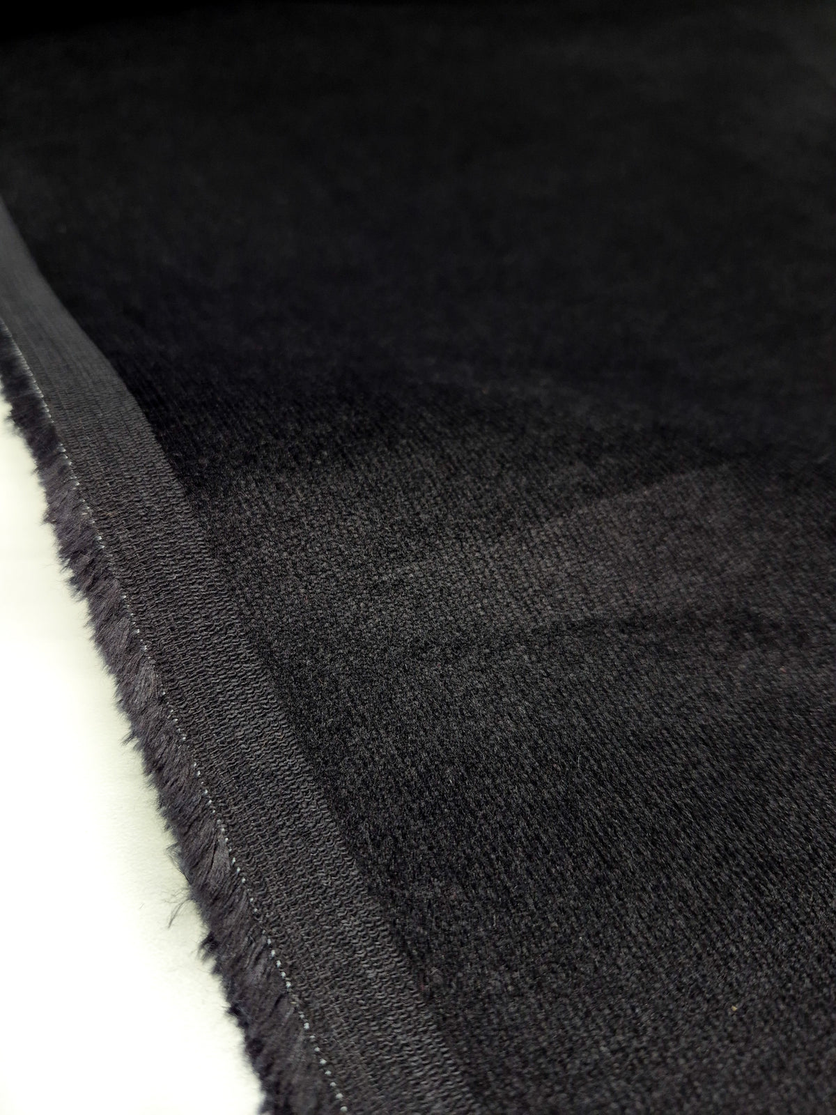 Fine Wale Stretch Cotton Corduroy - Black