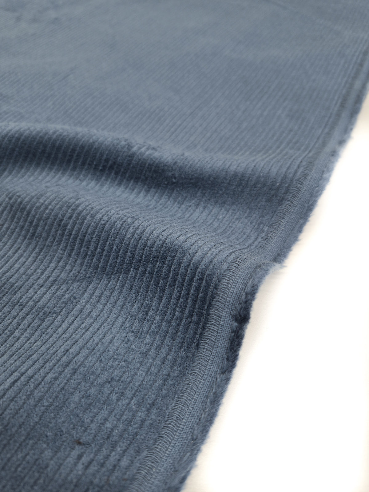 Wide Wale Stretch Cotton Corduroy - Denim