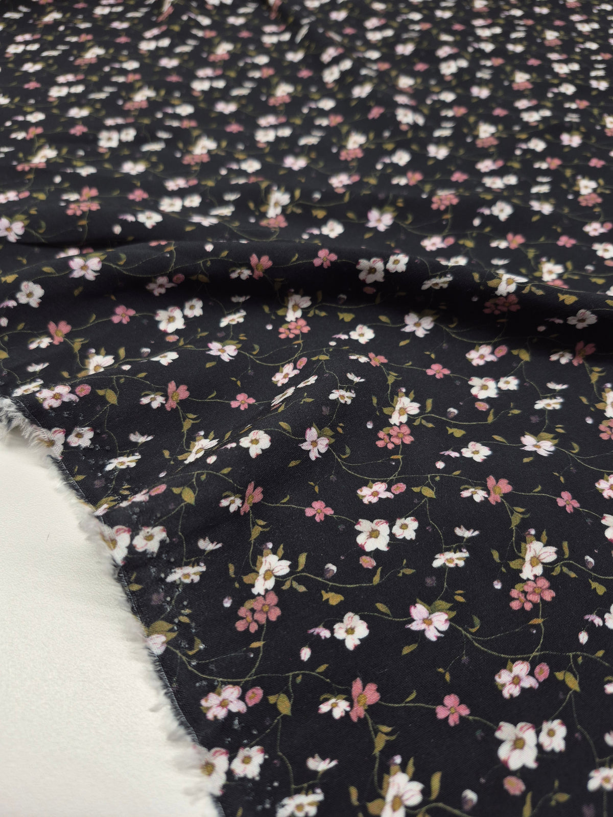 Rayon Challis - Floral Vines