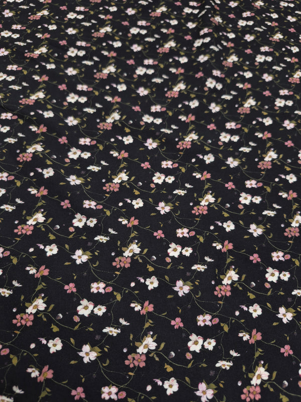 Rayon Challis - Floral Vines