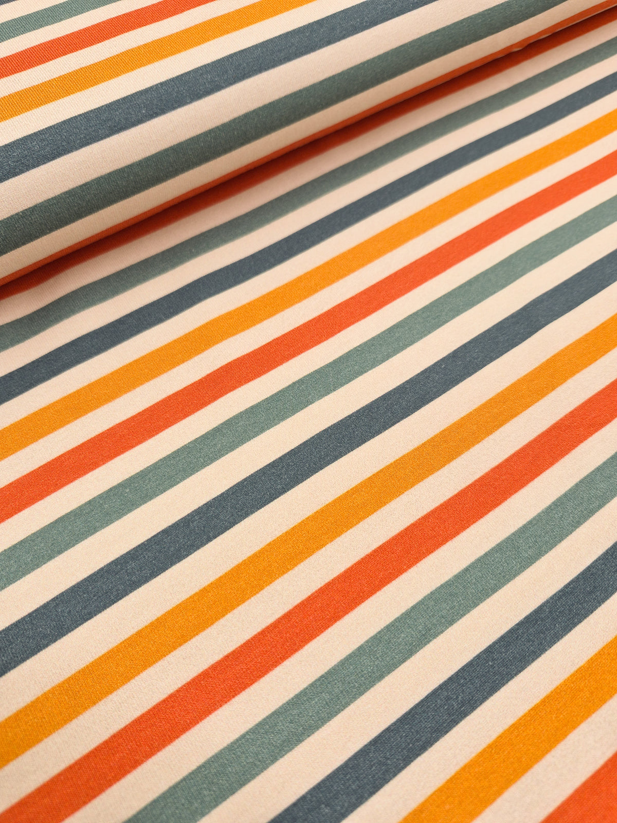 Organic Cotton Jersey - Autumn Stripes