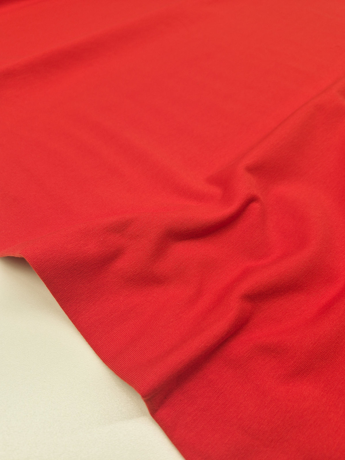 Fleece Backed Sweatshirting  - Tomato