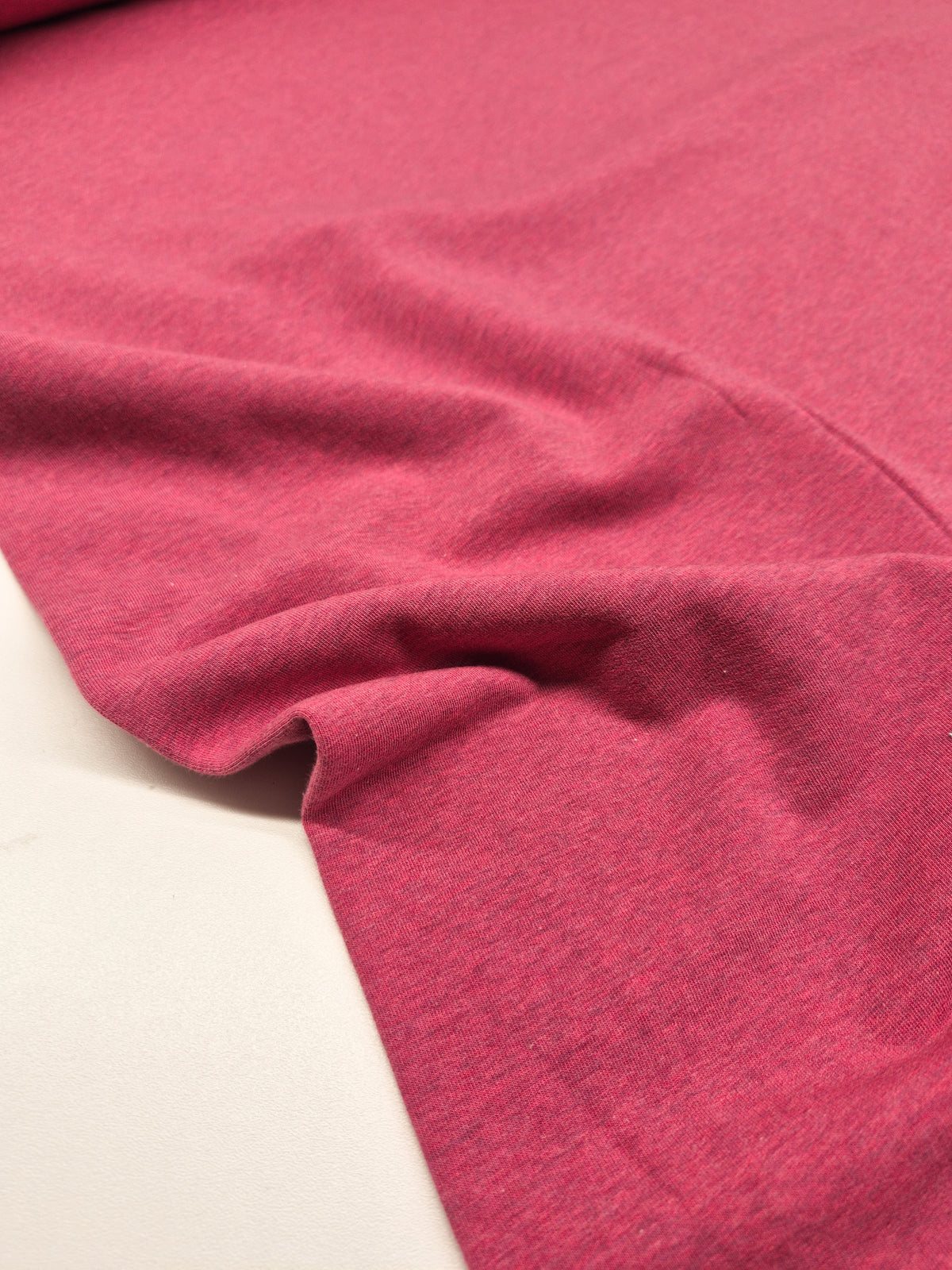 Fleece Backed Sweatshirting  - Heathered Medium Pink