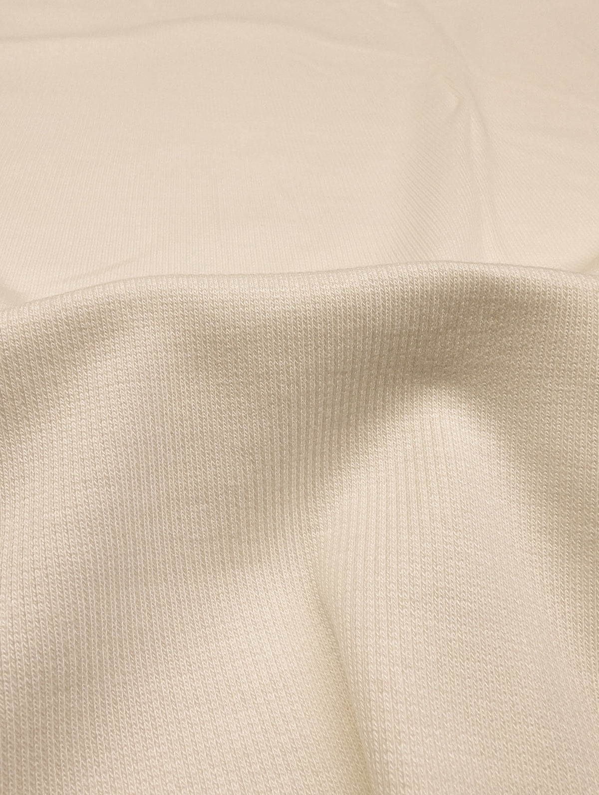 Cotton Jersey Baby Rib Knit - Family Fabrics Coordinate - Warm White