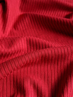 Bamboo Rib Knit - Red
