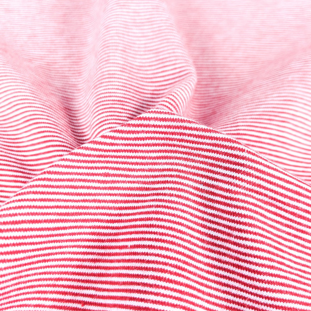 Mini Stripe Cotton Jersey (1mm) - Candy