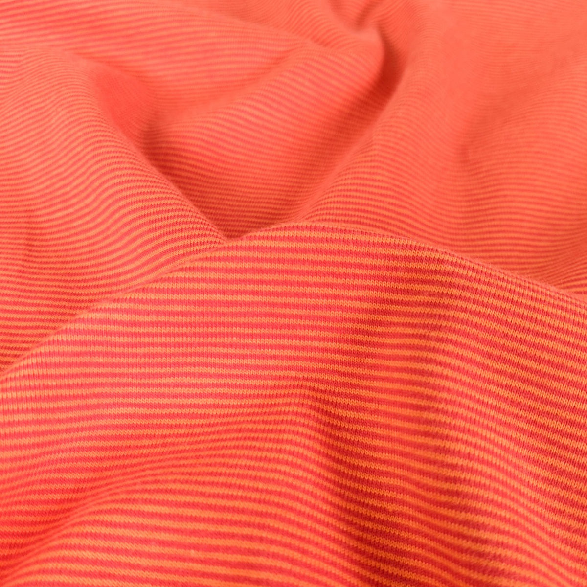 Mini Stripe Cotton Jersey (1mm) - Tiger