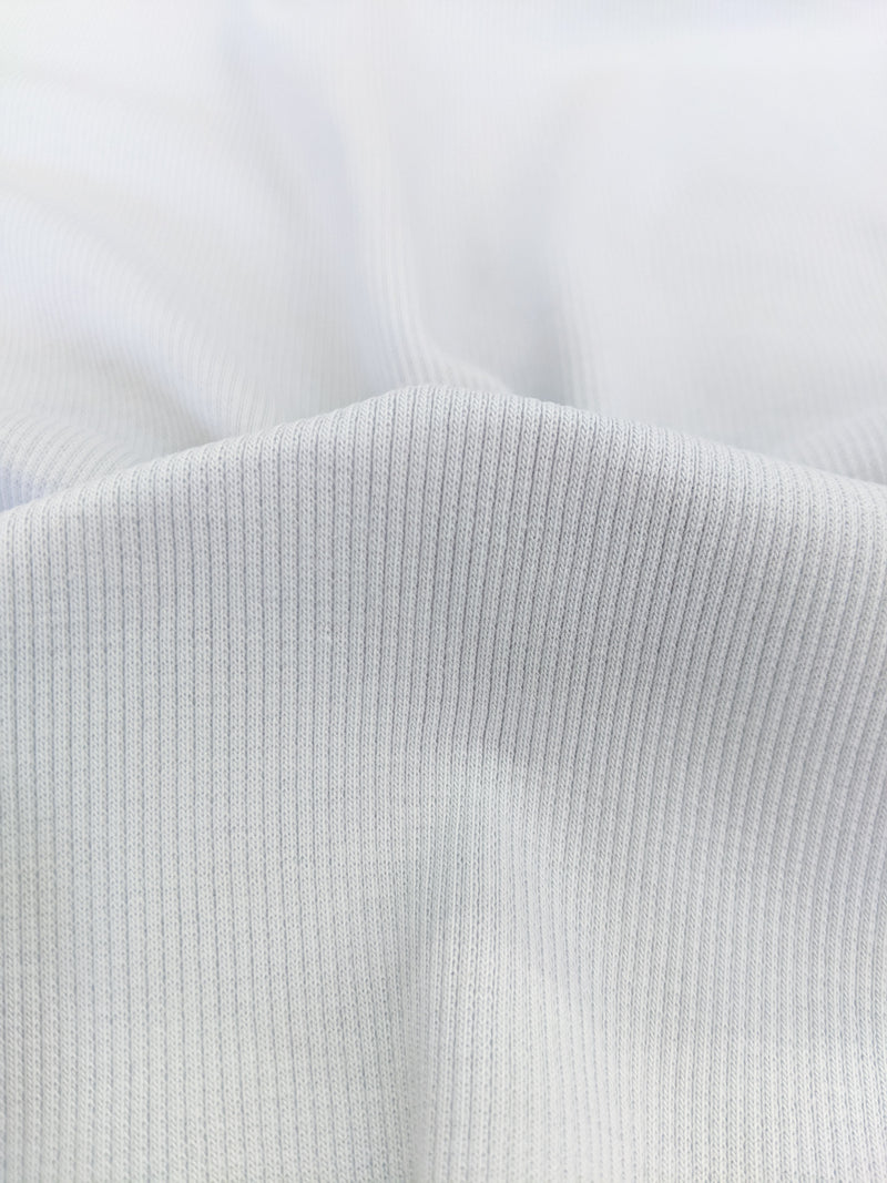 Cotton Jersey Rib Knit - Family Fabrics Coordinate - Gray Dawn
