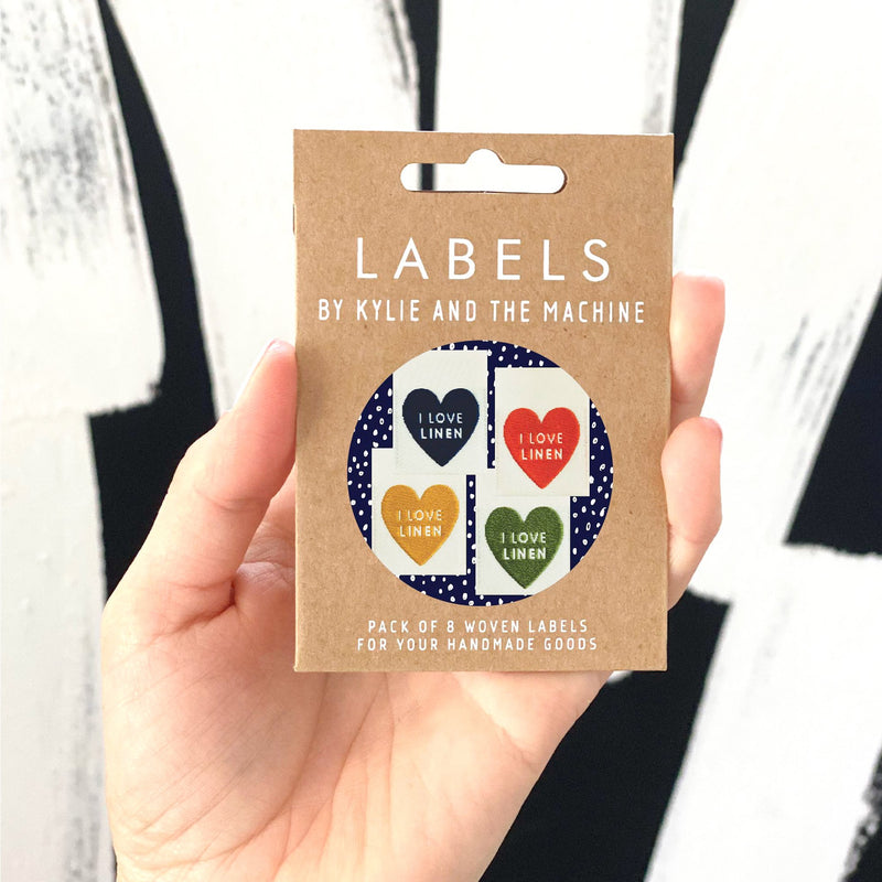Thanks I Made It Heart Woven Sewing Labels — SewLéana