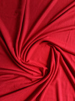 Bamboo Rib Knit - Red