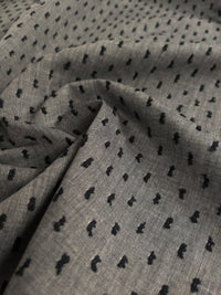 Robert Kaufman: Swiss Dots, Black Chambray