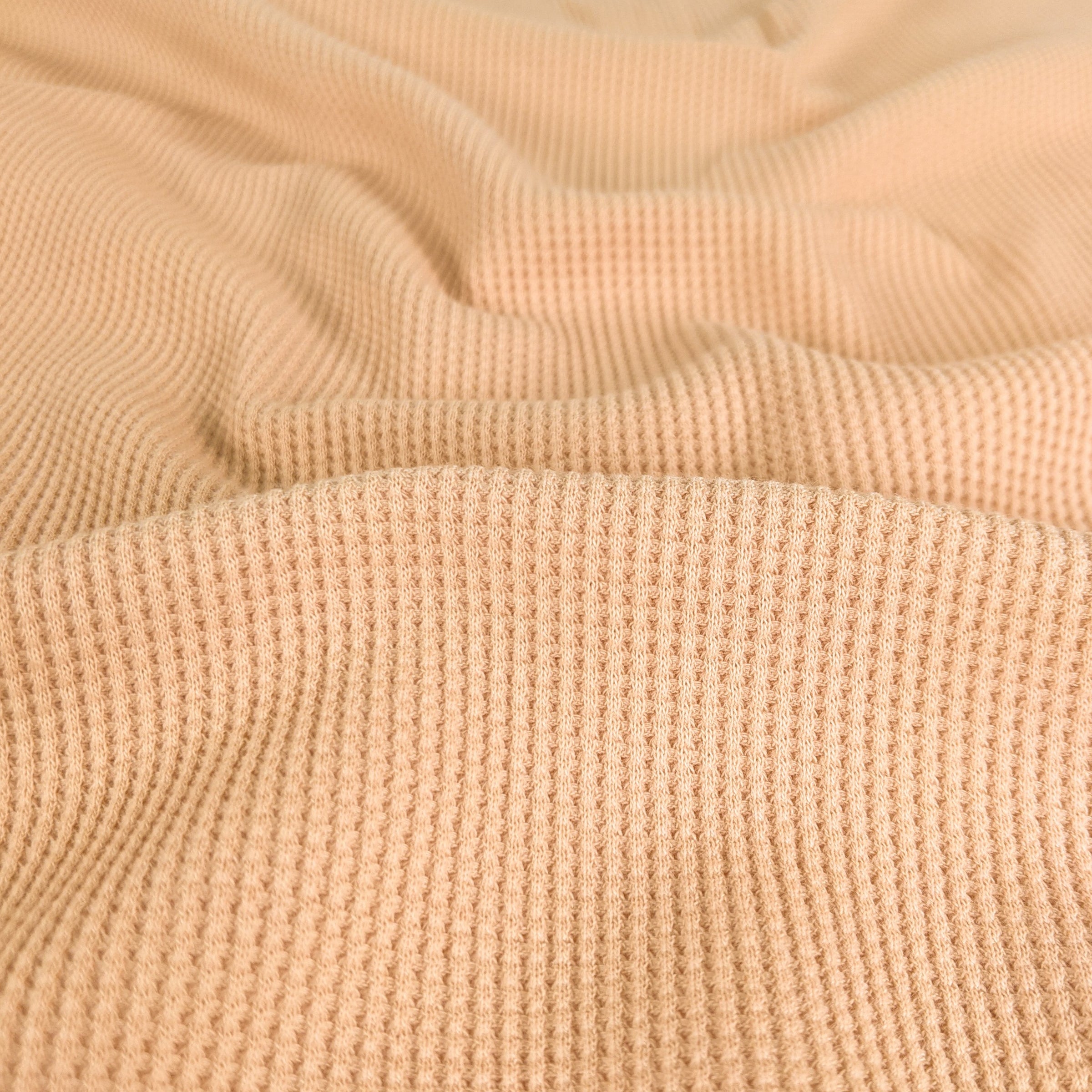 Organic Cotton Stretch Thermal Waffle Knit - Coffee 'n Cream – Sitka Fabrics