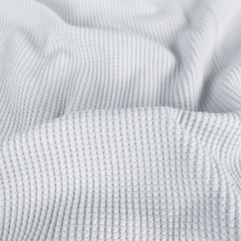 Organic Cotton Stretch Thermal Waffle Knit - Blueberry Mist
