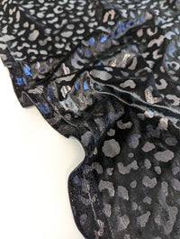 Remnant: Glitz & Glam Collection - Panne Velvet Foil Print - Black (3 metres)
