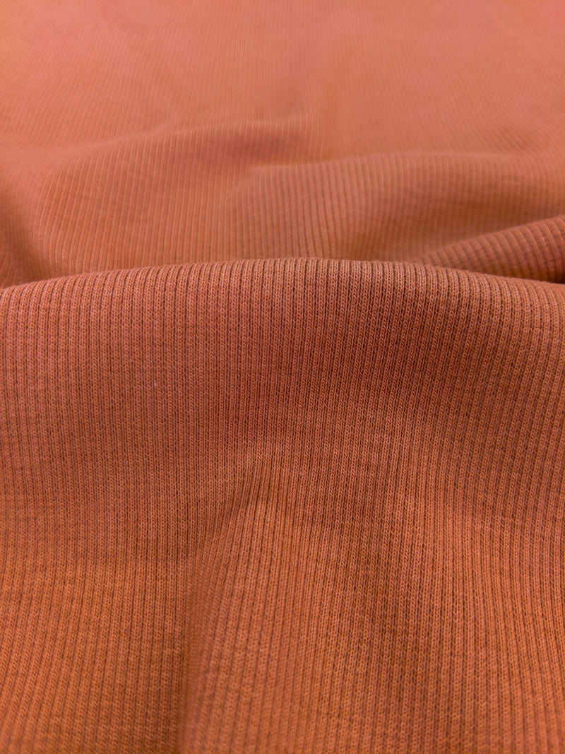 Cotton Jersey Rib Knit - Family Fabrics Coordinate - Autumn Leaf