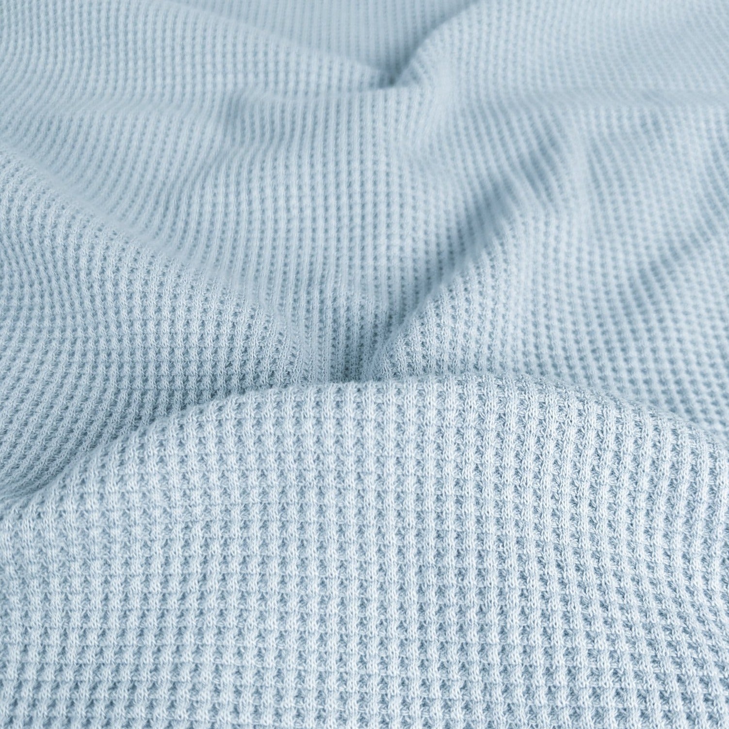 Organic Cotton Stretch Thermal Waffle Knit - Blue Heaven – Sitka Fabrics
