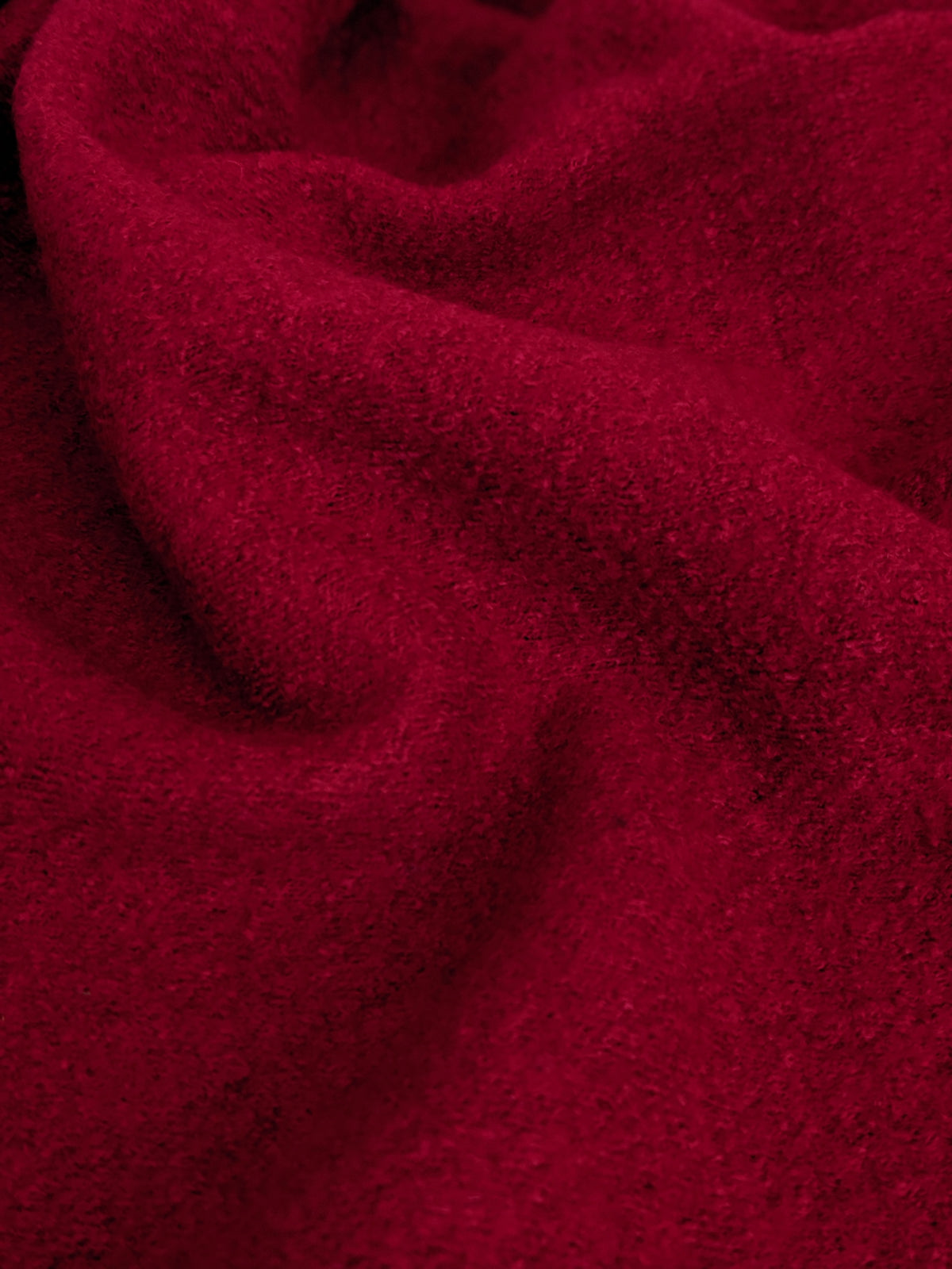 Boiled Wool & Viscose - Red