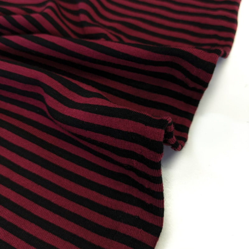 Striped Bamboo Jersey - Red/Black