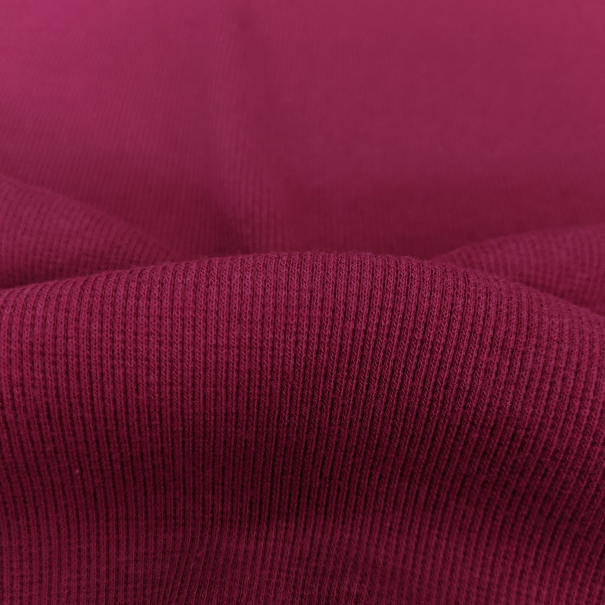 Remnant: Bamboo & Cotton Stretch Fleece Coordinating Ribbing - Framboise (.5 metres)