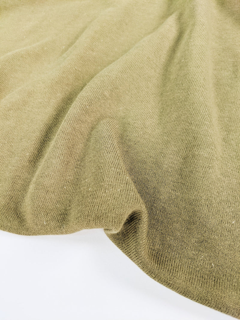 Remnant:  Bamboo & Cotton Sweatshirt Fleece - Kelp (.85 metre)