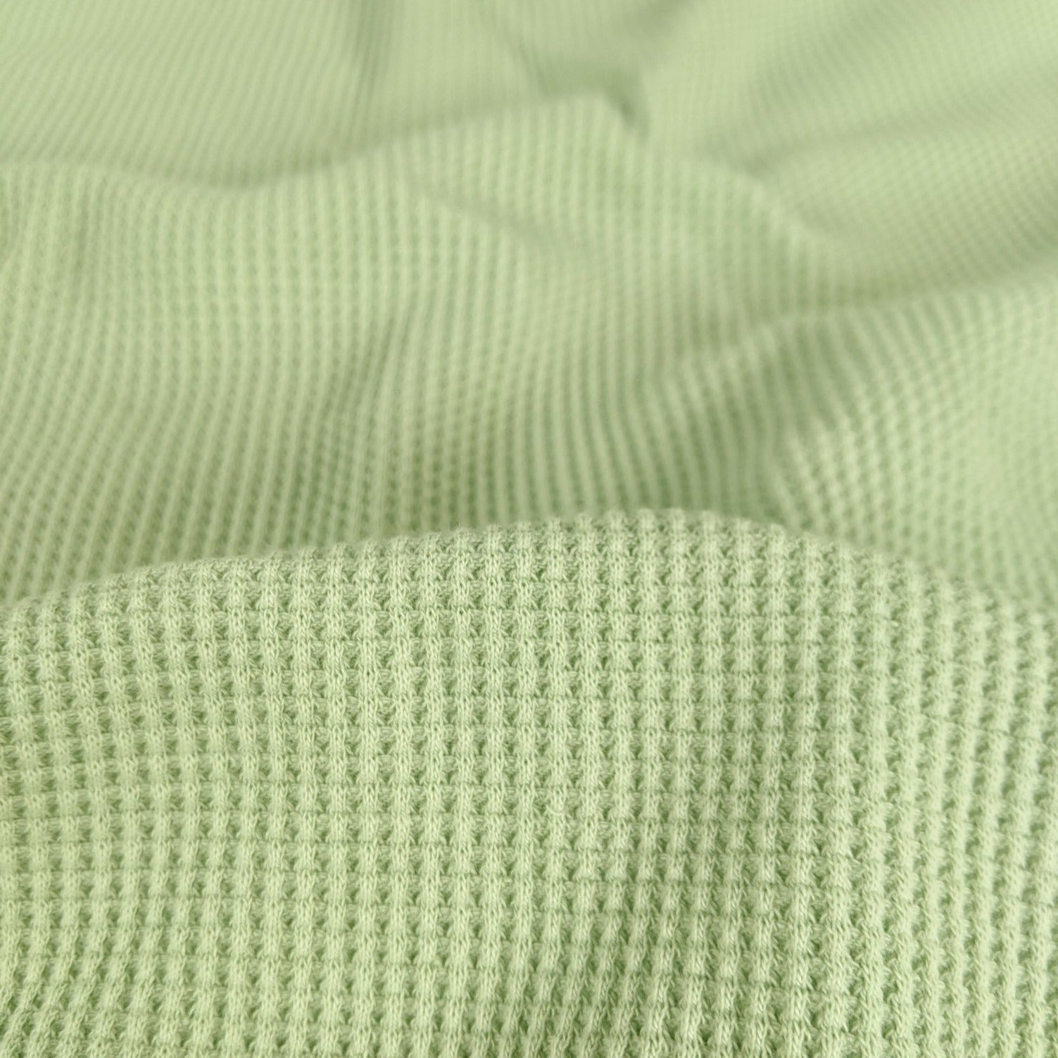 Organic Cotton Stretch Thermal Waffle Knit - Matcha – Sitka Fabrics